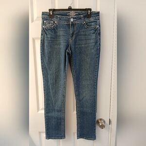 Revolt Blinged-Out Slim Leg Jeans – Size 8